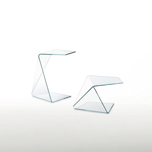 Moderner Beistelltisch - HAROLD AND MAUDE - GLAS ITALIA - Glas / Trapez / für Privatgebrauch
