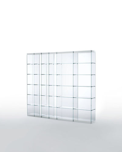 Modernes Bücherregal - SPACE - GLAS ITALIA - Glas / gelb