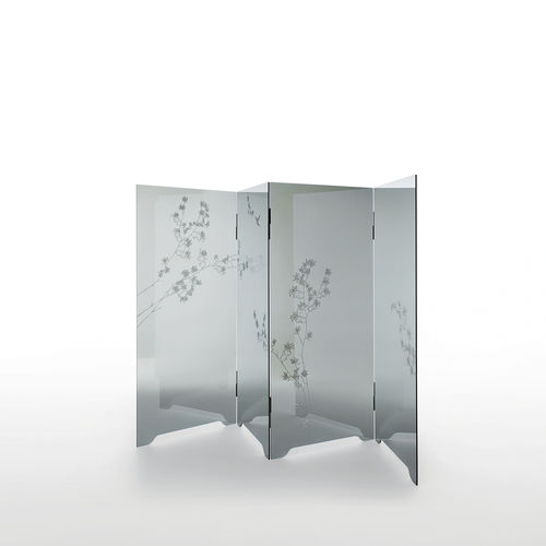 Moderner Paravent - HAIKU - GLAS ITALIA - Glas / schwarz / von Jean-Marie Massaud