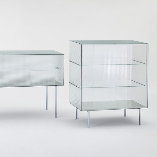 Modernes Sideboard - COMMODORE  - GLAS ITALIA - Glas / von Piero Lissoni / transparent