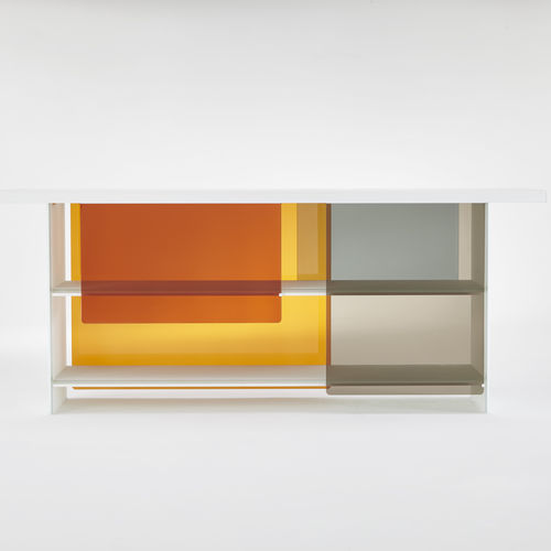 Niedriges Bücherregal - LAYERS - GLAS ITALIA - modern / Glas / von Studio Nendo