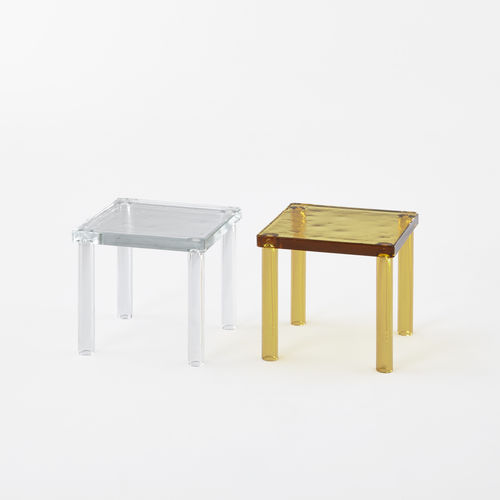 Moderner Couchtisch - NESTING - GLAS ITALIA - geblasenes Glas / quadratisch / für Privatgebrauch