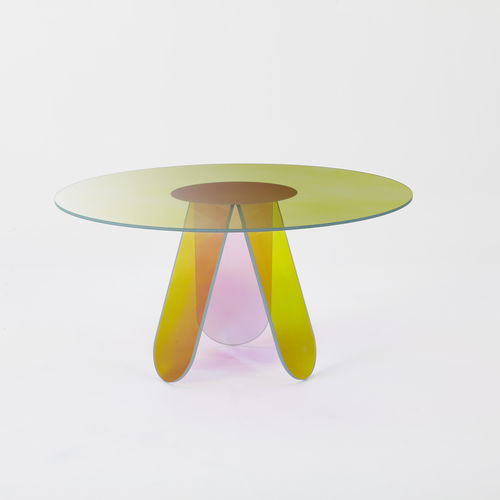 Moderner Esstisch - SHIMMER  - GLAS ITALIA - Glas / für Privatgebrauch / für den Innenraum