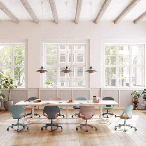 Moderner Stuhl - ZEPH - Herman Miller - für den Innenraum / Stoff / Gestell aus Metall