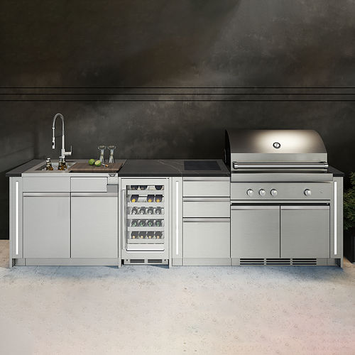 Outdoor-Küche - DISTINCTION DIS-LIN-I9A - JULIEN - modern / Edelstahl / Kochinsel