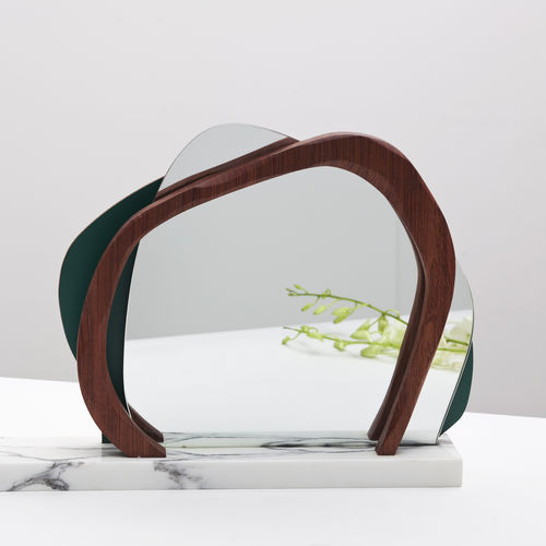 Tischspiegel - IKEBANA I - karen chekerdjian - modern / Rosenholz / Kupfer