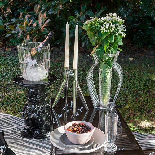 Vase / Art Deco - I SHINE - Kartell - PMMA / maßgefertigt / von Eugeni Quitllet