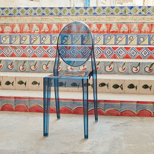 Moderner Stuhl - VICTORIA GHOST - Kartell - für den Innenraum / Polycarbonat / Gestell aus Kunststoff