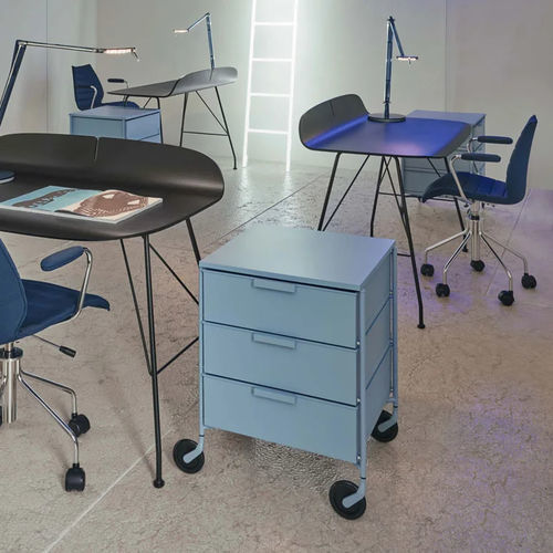 Wagen für Gewerbegebrauch - MOBIL MAT - Kartell - aus recyceltem Material / Aluminium / lackierter Stahl