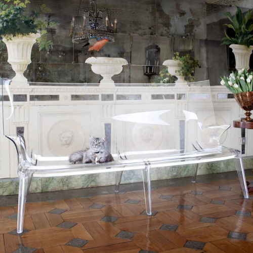 Moderne Gartenbank - UNCLE JACK - Kartell - Polycarbonat / mit Rückenlehne / mit Armlehnen