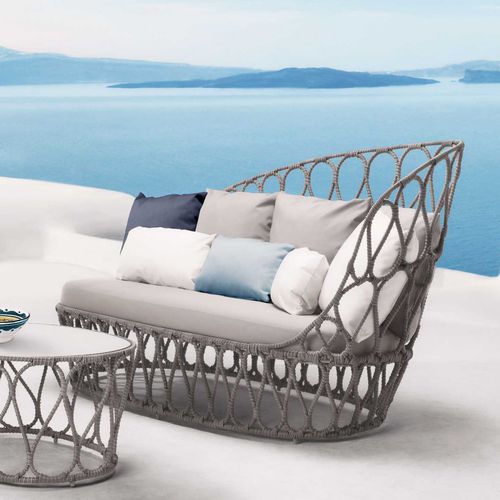 Modernes Sofa - FORMA - Kenneth Cobonpue - für Außenbereich / Stahl / Polyethylen