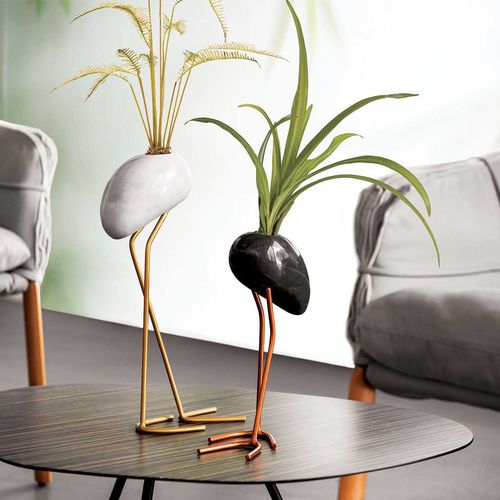 Vase / originelles Design - KALA - Kenneth Cobonpue - pulverbeschichteter Stahl / Polymer