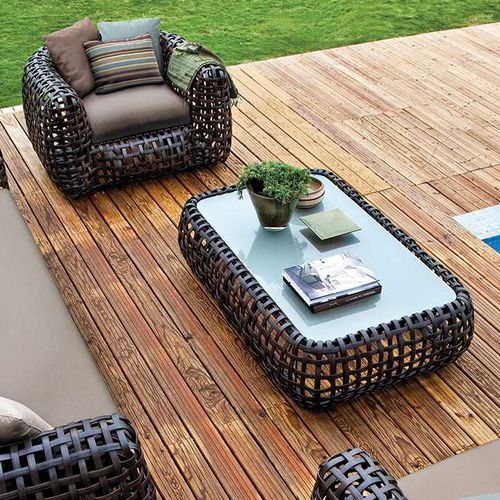 Moderner Sessel - MATILDA - Kenneth Cobonpue - Rattan / Stahl / Polyethylen