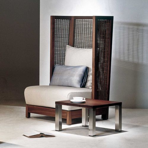 Moderner Sessel - SUZY WONG - Kenneth Cobonpue - Manilahanf / Rattan / Nussbaum