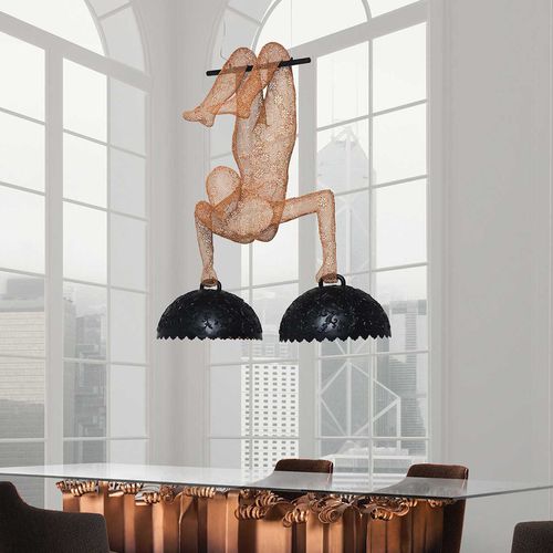 Hängelampe - LIMBO - Kenneth Cobonpue - Messing / pulverbeschichteter Stahl / originelles Design