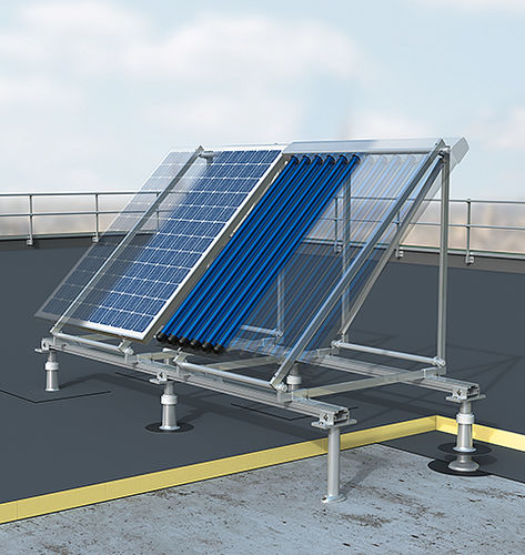 Montagesystem für Flachdach - HELIAL D® - dani alu - Aufdach / Solar / für Photovoltaikmodul
