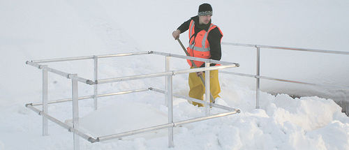 Aluminium-Geländer - ROOF LIGHT BARRIERS® - dani alu - mit Stangen / für Außenbereich / für Terrasse