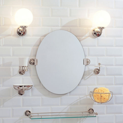 Wandmontierter Spiegel für Badezimmer - LB 4961 - LEFROY BROOKS - modern / oval / Chrom