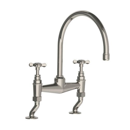 Aufsatz-Zweigriffmischer - LB 1517 - LEFROY BROOKS - Nickel / für Küche / 2-Loch