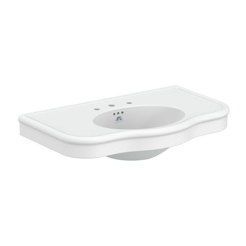 Bodenstehendes Waschbecken - LB 7733 - LEFROY BROOKS - Keramik / rechteckig / 3-Loch