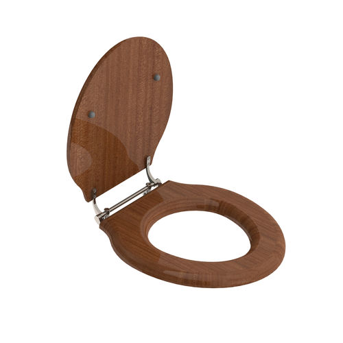 Mahagoni-Toilettensitz - LB 724 series - LEFROY BROOKS - weiß / schwarz / braun