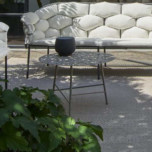 Moderner Couchtisch - EZOU - Ligne Roset - lackierter Stahl / Gestell aus Stahl / rund
