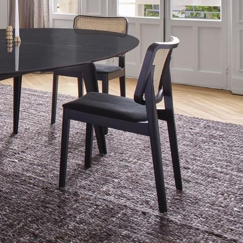 Moderner Stuhl - TAMBOUR - Ligne Roset - für den Innenraum / Stoff / Rattan
