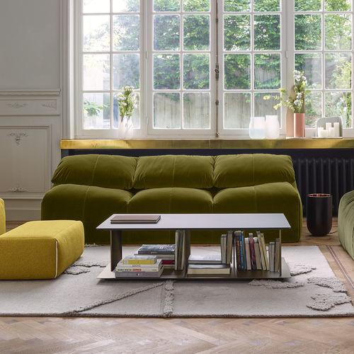 Modernes Sofa - PLUMY - Ligne Roset - Stoff / Polyurethanschaum / Leder