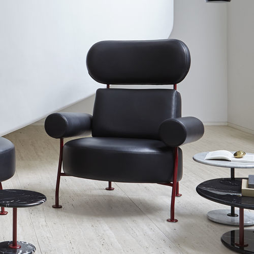 Design-Sessel - ASTAIR - Ligne Roset - Leder / Stoff / Polyurethan