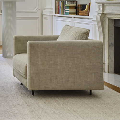 Moderner Sessel - ENKI - Ligne Roset - Leder / Stoff / Stahl
