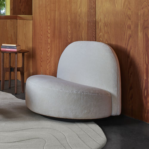 Kaminsessel / originelles Design - ELYSEE - Ligne Roset - Leder / Stoff / Polster