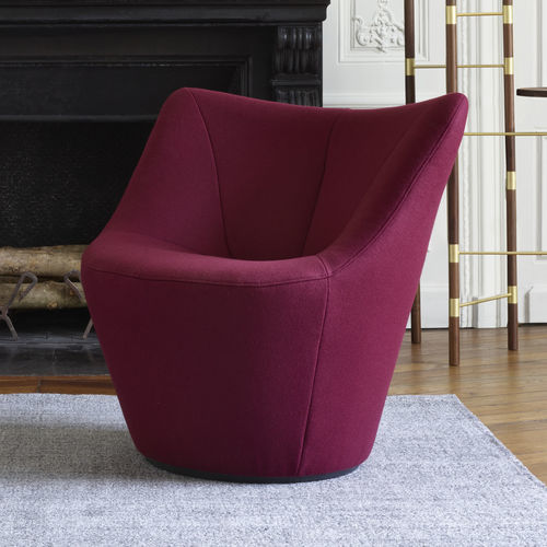 Design-Sessel - ANDA - Ligne Roset - Leder / Stoff / Polyester