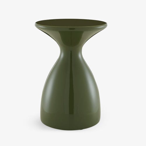 Design-Hocker - BOTTLE - Ligne Roset - Glasfaser / Gestell aus Massivholz / mit Mittelfuß