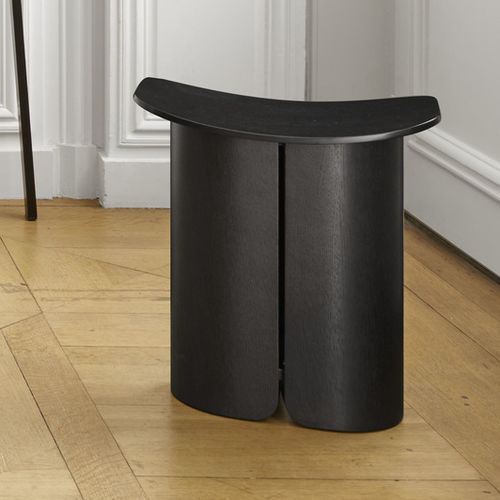 Design-Hocker - SAN - Ligne Roset - Eiche / Nussbaum / Gestell aus Eiche