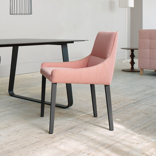 Moderner Stuhl - LONG ISLAND - Ligne Roset - für den Innenraum / Leder / Stoff