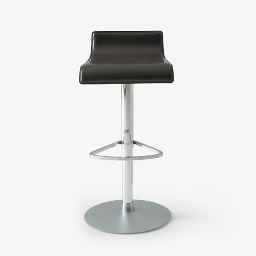 Moderner Barhocker - PAM - Ligne Roset - Buche / PMMA / Gestell aus verchromtem Metall