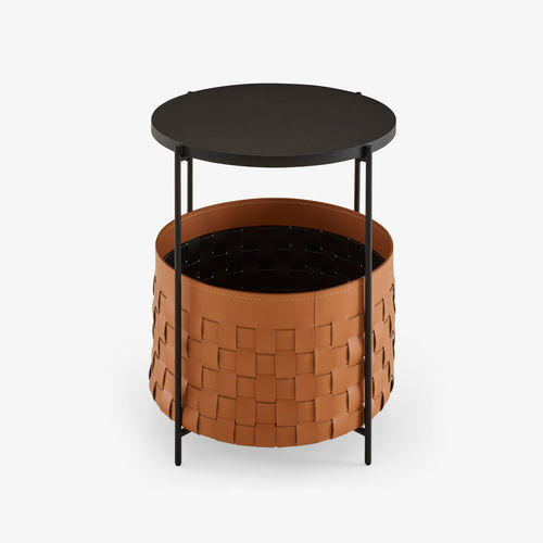 Design-Beistelltisch - CESTINO - Ligne Roset - lackierter Stahl / MDF / Rattan