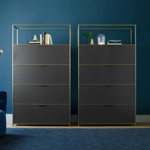 Boden-Ablagemöbel - DITA - Ligne Roset - modern / lackiertes Holz / Mahagoni