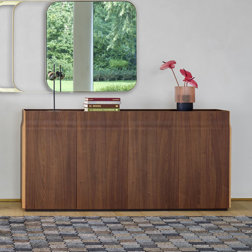 Modernes Sideboard - UTOPIA - Ligne Roset - Feinsteinzeug / Nussbaum / Marmor