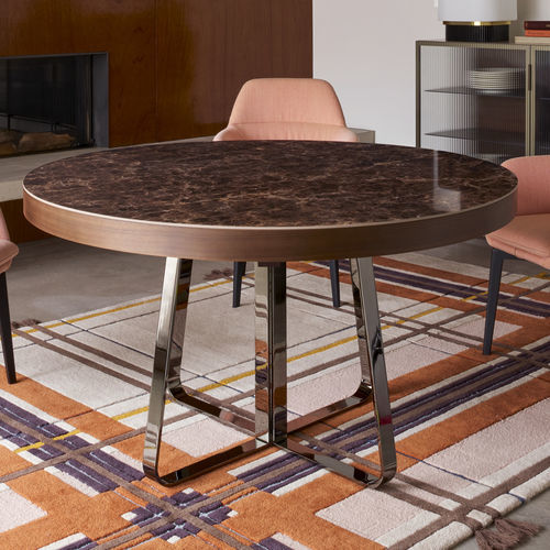 Moderner Esstisch - AVA - Ligne Roset - MDF / lackiertes Holz / Keramik