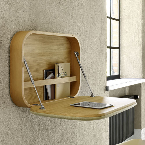 Moderner Sekretär - NUBO - Ligne Roset - Eiche / Stoff / mit integriertem Stauraum