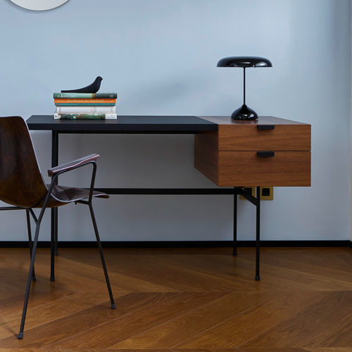 Bodenstehender Schreibtisch - TANIS - Ligne Roset - modern / Nussbaum / Laminat
