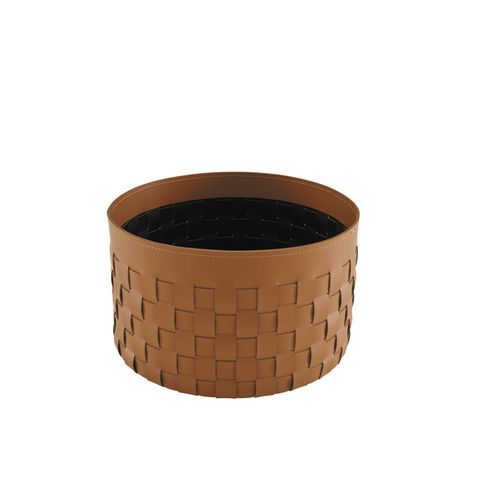 Moderner Nachttisch - CESTINO - Ligne Roset - MDF / Gestell aus Rattan / rund