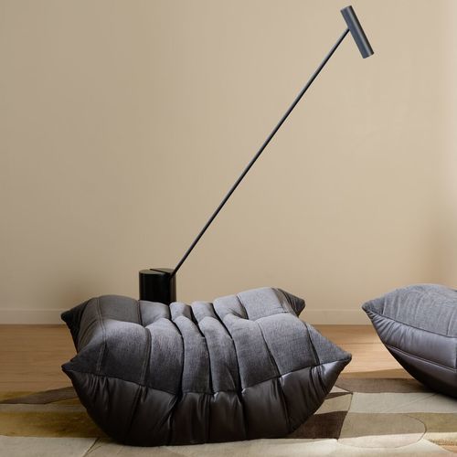 Moderne Ottomane - TOGO BOSS - Ligne Roset - Leder / Textil / rechteckig