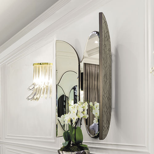Wandmontierter Spiegel - MIRAGE  - LONGHI S.p.a. - modern / oval / Metall