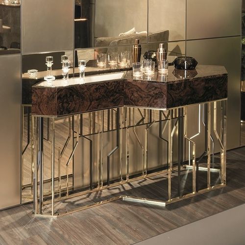 Moderner Konsolentisch - GINZA EVO - LONGHI S.p.a. - Nussbaum / Ahornholz / Ebenholz