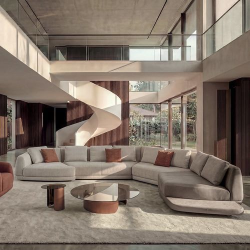Ecksofa - BLAKE - LONGHI S.p.a. - modern / Stoff / Leder