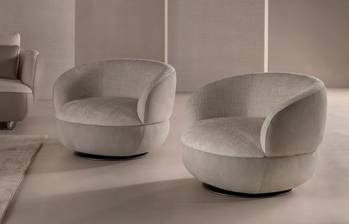 Moderner Sessel - Solitaire - LONGHI S.p.a. - Holz / Leder / Polyurethanschaum