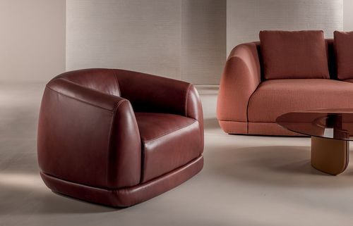 Moderner Sessel - Ivy - LONGHI S.p.a. - Stoff / Leder / Polyurethanschaum