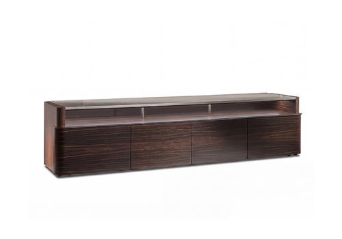Modernes Sideboard - Sean low cabinet - LONGHI S.p.a. - Holzfurnier / Metall / Marmor